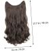 FRCOLOR Headband Wigs Fluffy U-shaped Wig Wavy Hair Extensions Real Hair Body Wave Human Hair Wig Wavy Wigs Headband Wig Black Wig Wigs with Headbands Black Wavy Wig Temperature Wire Clip 45X8CM Black - Buy Online on GoSupps.com