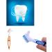 Portable Plastic Double Head Denture Cleaning Brush Set - 4pcs for Effective False Teeth Care | Ideal for Dental Hygiene - Buy Online on GoSupps.com