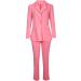 Womens Business Work Suit Set | Lapel Collar Blazer Jacket with Pants | Office Lady Suit Set | Slim Fit Blazers Pants | Pink Medium - Buy Online on GoSupps.com