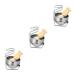 minkissy 3 Sets Shaving Brush Set Tool Stainless Steel Badger Brush Head Man Various Colors X 3 Pieces 11.2x8.1cmx3pcs