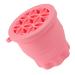 minkissy Makeup Brush Organizer Silicone Holder Makeup Home Brush Pink Portable Foldable Drying Cleaner Bowl Cleaning Mat for Tool Bathroom Travel Scrubber Folding Cosmetic Washing 10x8.5cm Pink