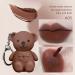 MISEDI 2pcs 2 in 1 Key Chain Bear Lipstick Mist Matte Velvet Lipstick | Waterproof Long Lasting Lip Gloss - Cute Bear Beauty Makeup - Buy Online on GoSupps.com