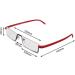 Kokobin Ultra-Light TR90 Reading Glasses - Half-Frame Metal Visual Aid with Case for Men & Women - +1.25 Diopters (Red) - Buy Online on GoSupps.com