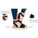 Wedge Sandals for Women - Vintage Slingback Peep-Toe Beach Shoes | Comfortable & Breathable Ankle Strap Footwear - Buy Online on GoSupps.com