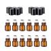 12Pcs 2ml Essential Oils Roller Bottles Mini Empty Roll-on Bottles with Stainless Steel Roller Balls and Black Cap Cosmetic Makeup Storage Vials For Fragrance Perfume Aromatherapy