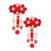 Beaupretty 3 Pairs tassel antique style hair clip Japanese Hairpin Tassels Girls Hair Clips Japanese Hair Clips chinese hair accessories Chinese type hair clip Princess China alloy girl child