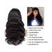 18 Inch Body Wave Wig with Bangs - Brazilian Virgin Human Hair for Black Women | 150% Density None Lace Front Glueless Natural Color Hairstyle - Buy Online on GoSupps.com