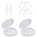 Nitaiun 2 couples veneers teeth dentures instant veneers bite fake teeth upper and lower veneers snap bit teeth comfort prostheses teeth smile teeth with mini jetting (4 pieces)