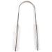 Stainless steel tongue scraper tongue cleaner Ayurveda antibacterial for optimal mouth hygiene (silver)