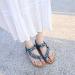 Buy Summer Women's Flat Gladiator Sandals - Crystal Flower Casual Beach Flip Flops (Black Size 5 & 6) - International Shipping Available - Buy Online on GoSupps.com