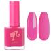 Neon Pink Nail Polish - Strengthening Hot Pink Nail Varnish Quick Dry - Long Lasting Oil Base Natural Nail Polish - Breathable Vegan Nail Polish No Need Nail Lamp for DIY Nail Art