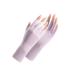 X&D Fingerless Ice Silk Nail Gloves UV Nail Care Accessories Skin Protection for Gel Nails Manicure Purple