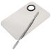 DOITOOL Stainless Steel Cosmetic Makeup Palette Professional Metal Makeup Palette Cosmetic Mixing Makeup Palette Spatula Makeup Artist Tool Nail Art Palette Salon Color Cream Mixing Palette