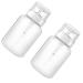 IWOWHERO Set of 2 x 200ml Plastic Pump Bottles for Nail Polish Remover