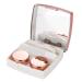 Buy Mini Contact Lens Case with Mirror - Portable Eye Care Glasses Case in Pink | International Shipping - Buy Online on GoSupps.com