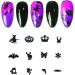 Nail Art Sequins Halloween Nail Glitter Decals Day of the Dead DIY Manicure Decor Black - Buy Online on GoSupps.com