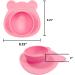 Wrapables Silicone Placemat & Suction Food Bowl Set for Baby - Pink Bear (Large) - Buy Online on GoSupps.com