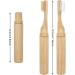 SWKJ Portable Bamboo Toothbrushes - 2 Pcs Organic Natural Folding Toothbrush with Soft Bristles for Eco-Friendly Travel - Buy Online on GoSupps.com