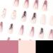 24pcs Long Coffin Shaped Ballet Fake Nails with Rhinestone Butterfly Pattern Design French Fake Nails for Women and Girls Nail Tips 19 - Buy Online on GoSupps.com