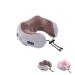 Electric neck massage device Massage cushion neck massage device for neck muscle pain relief U-shaped massage pillows for at home car and office (brown)