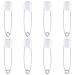 8 pcs Diaper Pins Nappy Pins Safety Lock Stainless Steel Plastic Head Safety Pins Baby Safety Pins 2.2 Inch Plastic Head Cloth Diaper Pins with Locking Closures Stainless Steel Nappy Pins