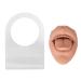 Tongue model made of soft silicone with acrylic stand.Life-based mouth model for jewelry presentation and tongue piercing exercises ideal for nursing training (meat blonde)
