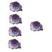 FOMIYES 5pcs Natural Crystal Cluster Gemstone Specimen Purple Gems Natural Minerals Meditation Stone Desktop