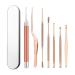KXDFDC LED Light Ear Pick Ear Wax Removal Earpick Nose Clean Tweezers Picks Wax Remover 6Pcs/7Pcs/8Pcs Adults Ear Care Set (Color : 7Pcs)