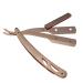 Stainless Steel Folding Straight Edge Barber Razor - Sicastar Rose Gold | Single Edge Replaceable Blades for Double Edge Shaving - Buy Online on GoSupps.com