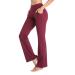 WILLBEST Womens Activewear Trousers Straight Wide Leg Yoga Pants Drawstring Lightweight Tracksuit Bottoms Workout Gym Joggers Causal Plain Lounge Sweatpant S 2709-djufh-f-red