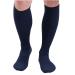 Men's Compression Knee High Socks - Cotton Letter Print Navy Blue (42-45) | Sourcing Map - Buy Online on GoSupps.com