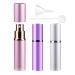 Zingo 3 pieces 10ml perfume dusty Refillable travel mini portable empty spray bottle aluminum pocket cater panel perfume atomizer bottles with funnel and pipette 10ml (pink + silver + purple))