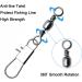 50/250pcs Fishing Barrel Swivels with Safety Snaps Swivel Stainless Steel High Strength Interlock Snap Swivels Rolling Connector Black Nickel Solid Ring Freshwater Fishing Tackles Accessories #10_30Lb_50 pcs - Buy Online on GoSupps.com