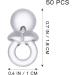 Cute Acrylic Pacifiers - 50 Pack for Baby Shower Games & Toddler Gifts | Newborn Party Favors - Buy Online on GoSupps.com