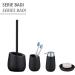 WENKO Toothbrush Cup Badi Black | Stylish 11x8x8 cm Bathroom Accessory | International Shipping - Buy Online on GoSupps.com