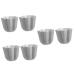 PRETYZOOM 6 Pcs Octagonal Cake Mold Baking Pan Roasting Pan Mini Paper Cups Cake Baking Mold Dessert Non Stick 7.5x7.5x6.5cmx3pcs Silverx3pcs