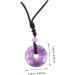 Iwowhero Gemstone Amulet Necklace - Purple Crystal Pendant with Safety Buckle - Chinese Safe Stone Chain - 3x3x1cm - Buy Online on GoSupps.com