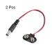 uxcell 2Pcs 2.1x5.5mm Male DC Power Connector to 9V Battery Button Cable - International Shipping Available - Buy Online on GoSupps.com