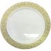 M Honor 60 Piece Gold Lace Rimmed Round Plastic Reusable Plates for Weddings Parties and Dinners | 7.5 Inch Diameter - Buy Online on GoSupps.com