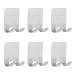 6 Self-adhesive razor holders hooks stainless steel waterproof wall assembly double hooks for shower razor plug key kitchen bathroom towel bathrobe