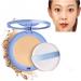 Oil Control Face Pressed Powder  Matte Smooth Setting Powder Makeup Waterproof Long Lasting Finishing Powder Creates a flawless and lightweight makeup (02 Natural Beige)