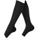 Buy Tyenaza Varicose Vein Stockings - 20-30 mmHg Compression Open Toe Thigh-High for Edema & Shin Splints | Nursing Support - L Black - Buy Online on GoSupps.com