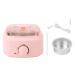 Sweet Pink Wax Warmer Set for Hair Removal - Mini Rose Electric Heater with Transparent Lid (EU Plug) | Ideal for Girls & Women - Buy Online on GoSupps.com