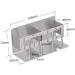 Homsfou Toothbrush Holder | Bathroom Organizer & Toothbrush Rack | Stainless Steel Toothbrush Cup - Silver (14x7.2x6cm) - Buy Online on GoSupps.com