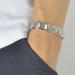 Men's Pure Titanium Double Magnet Bracelet - Eliminate Static Electricity - Silver Magnetic Bracelet - Buy Online on GoSupps.com