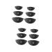 Amosfun 12 Pcs Eye Makeup Eyeshadow Stamp Applicator Eye Shadow Tool Seal Crystal The Lazy 5*2.5cmx2pcs Blackx2pcs