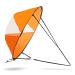 Vbest life 42 inches Kayak Wind Sail Downwind Foldable Paddle Kayak Sail Kit with Clear Window for Kayaks, Canoes, Inflatable Boats, Paddle Board(Orange)
