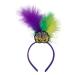 hgnxa Mardi Gras Headband for Woman with Sequins Feather Delicate Headbands Anti Slip Headbands Sweet Girls Prom Supplies Headband mask