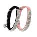 CHUKCHI Cat Collar Soft Velvet Adjustable with Bell 11" for Small Dogs and Cats Black + Pink