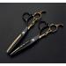 Hairdressing Scissors Hair Professional Thinning Shears Set Hair Cutting Scissors Barber Scissors 440C for Barber Stylist 6 inch (Gold and Black) - Buy Online on GoSupps.com